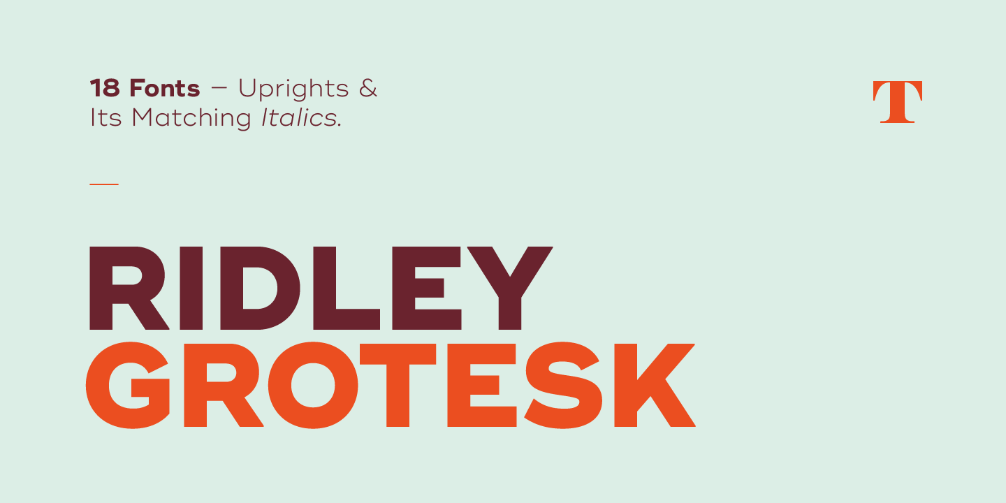 Example font Ridley Grotesk #1